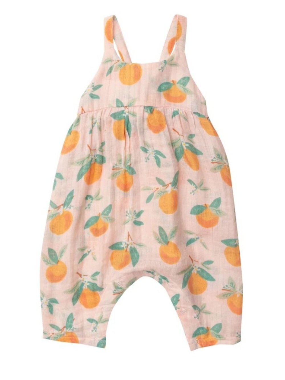 Angel Dear Orange Blossoms Muslin Cotton Romper 3-6m